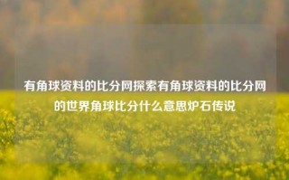 有角球资料的比分网探索有角球资料的比分网的世界角球比分什么意思炉石传说