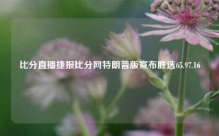 比分直播捷报比分网特朗普版宣布胜选65.97.16