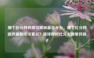 哪个比分网有排球揭秘最佳平台，哪个比分网提供最新排球赛况？排球即时比分去哪里找杨子