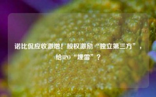 诺比侃应收激增！股权激励“独立第三方”，给IPO“埋雷”？