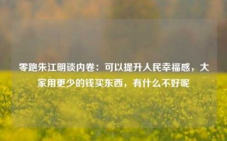 零跑朱江明谈内卷：可以提升人民幸福感，大家用更少的钱买东西，有什么不好呢