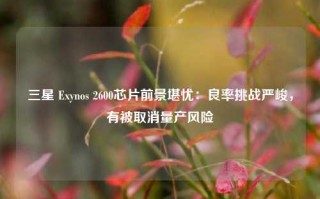 三星 Exynos 2600芯片前景堪忧：良率挑战严峻，有被取消量产风险