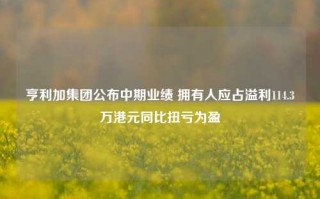 亨利加集团公布中期业绩 拥有人应占溢利114.3万港元同比扭亏为盈