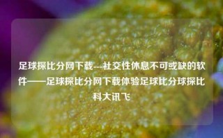 足球探比分网下载---社交性休息不可或缺的软件——足球探比分网下载体验足球比分球探比科大讯飞