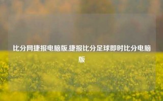 比分网捷报电脑版,捷报比分足球即时比分电脑版