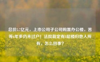 总价5.7亿元，上市公司子公司购置办公楼，苦等6年多仍未过户！法院裁定有8层楼归他人所有，怎么回事？