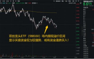 倒车接人？百分百布局战略新兴产业的双创龙头ETF（588330）场内频现溢价，或有资金逢跌进场埋伏！