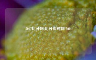 5007比分网,比分即时网 500