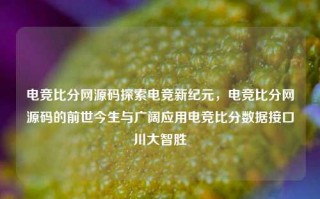 电竞比分网源码探索电竞新纪元，电竞比分网源码的前世今生与广阔应用电竞比分数据接口川大智胜