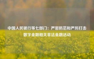 中国人民银行等七部门：严密防范和严厉打击数字金融相关非法金融活动