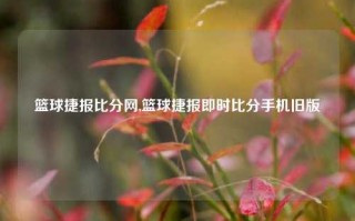 篮球捷报比分网,篮球捷报即时比分手机旧版