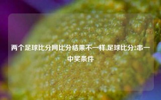 两个足球比分网比分结果不一样,足球比分2串一中奖条件