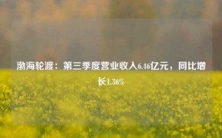 渤海轮渡：第三季度营业收入6.46亿元，同比增长1.36%