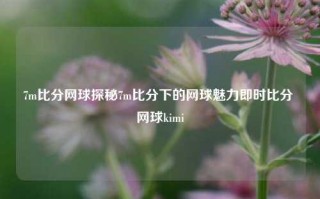 7m比分网球探秘7m比分下的网球魅力即时比分 网球kimi