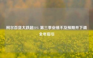 柯尔百货大跌超21% 第三季业绩不及预期并下调全年指引