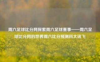 周六足球比分网探索周六足球赛事——周六足球比分网的世界周六比分预测科大讯飞