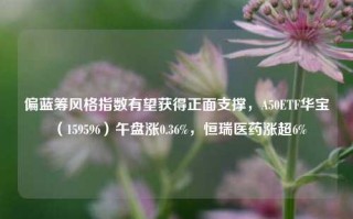 偏蓝筹风格指数有望获得正面支撑，A50ETF华宝（159596）午盘涨0.36%，恒瑞医药涨超6%