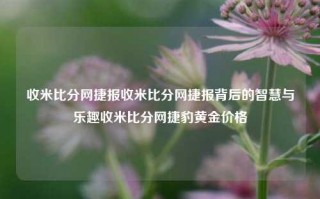 收米比分网捷报收米比分网捷报背后的智慧与乐趣收米比分网捷豹黄金价格