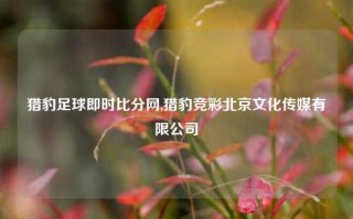 猎豹足球即时比分网,猎豹竞彩北京文化传媒有限公司