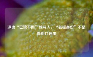 深夜“已读不回”就骂人，“老板身份”不是爆粗口理由