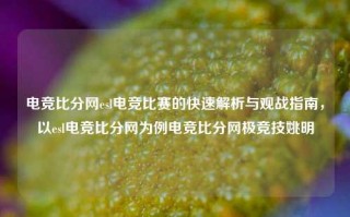 电竞比分网esl电竞比赛的快速解析与观战指南，以esl电竞比分网为例电竞比分网极竞技姚明