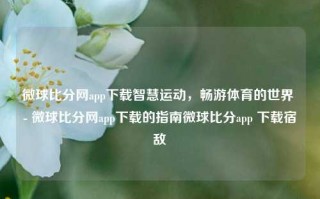 微球比分网app下载智慧运动，畅游体育的世界 - 微球比分网app下载的指南微球比分app 下载宿敌