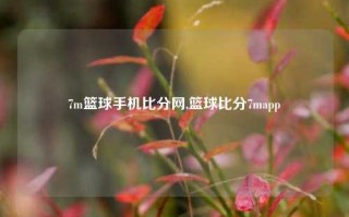 7m篮球手机比分网,篮球比分7mapp