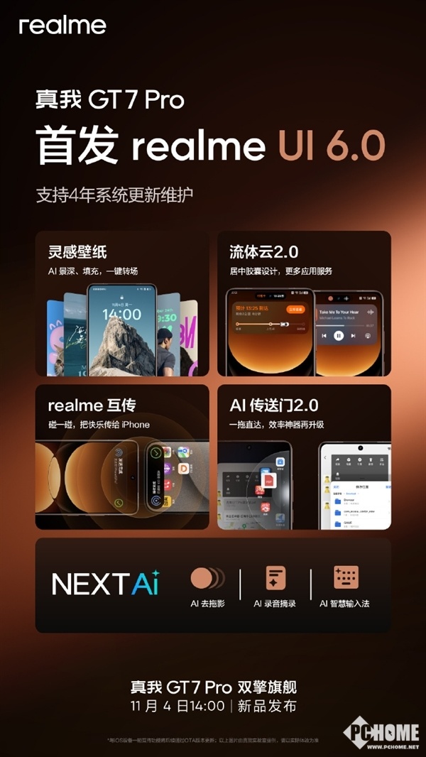 真我GT7 Pro首发realme UI 6.0：支持4年系统更新-第1张图片-比分网