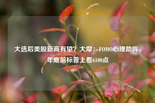 大选后美股新高有望？大摩：FOMO心理助阵，年底前标普上看6100点-第1张图片-比分网