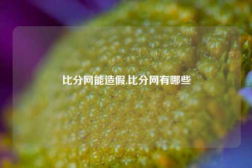 比分网能造假,比分网有哪些-第1张图片-比分网