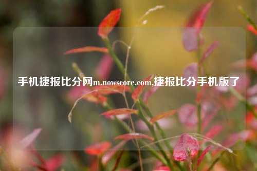 手机捷报比分网m.nowscore.com,捷报比分手机版了-第1张图片-比分网