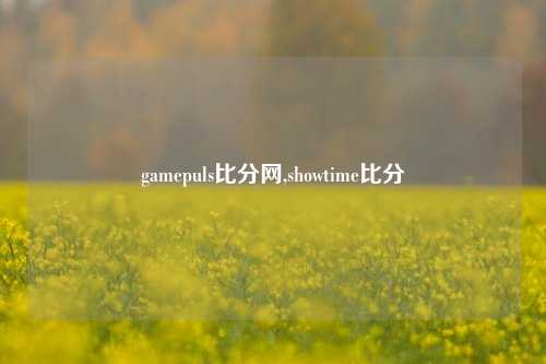 gamepuls比分网,showtime比分-第1张图片-比分网