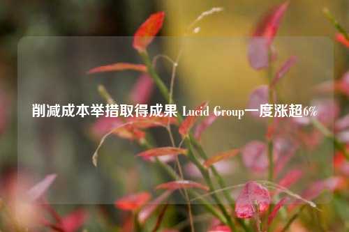 削减成本举措取得成果 Lucid Group一度涨超6%-第1张图片-比分网