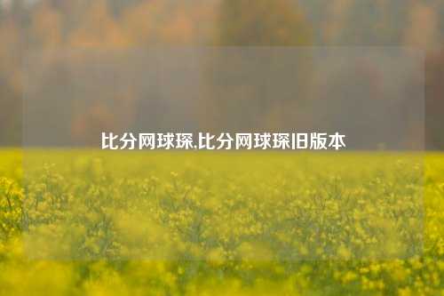 比分网球琛,比分网球琛旧版本-第1张图片-比分网