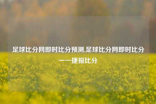 足球比分网即时比分预测,足球比分网即时比分一一捷报比分-第1张图片-比分网