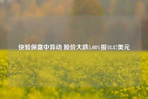 快验保盘中异动 股价大跌5.08%报18.87美元-第1张图片-比分网