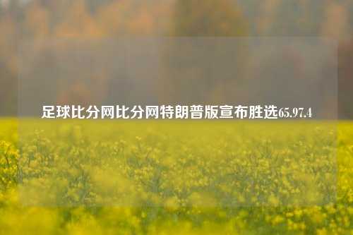 足球比分网比分网特朗普版宣布胜选65.97.4-第1张图片-比分网