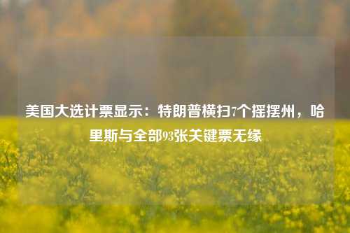 美国大选计票显示：特朗普横扫7个摇摆州，哈里斯与全部93张关键票无缘-第1张图片-比分网