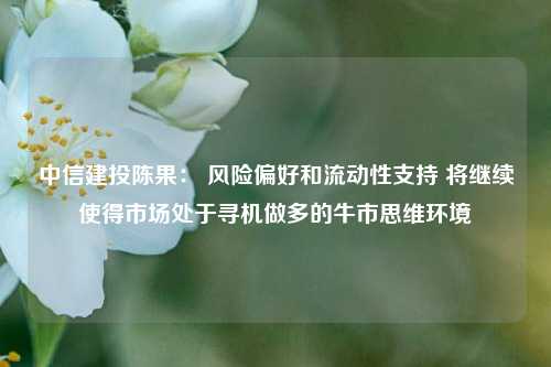 中信建投陈果： 风险偏好和流动性支持 将继续使得市场处于寻机做多的牛市思维环境-第1张图片-比分网