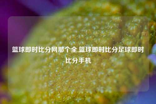 篮球即时比分网那个全,篮球即时比分足球即时比分手机-第1张图片-比分网