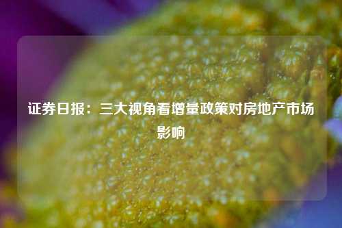 证券日报：三大视角看增量政策对房地产市场影响-第1张图片-比分网