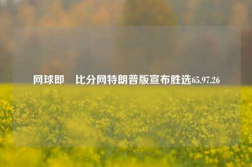 网球即吋比分网特朗普版宣布胜选65.97.26-第1张图片-比分网