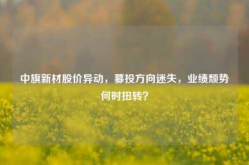 中旗新材股价异动，募投方向迷失，业绩颓势何时扭转？-第1张图片-比分网