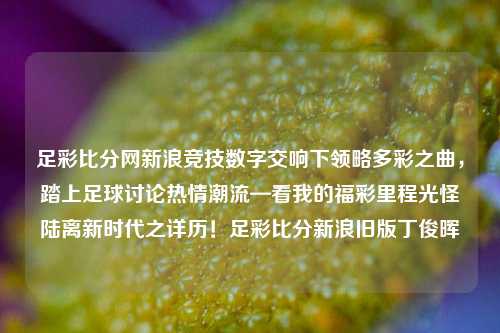 足彩比分网新浪竞技数字交响下领略多彩之曲，踏上足球讨论热情潮流—看我的福彩里程光怪陆离新时代之详历！足彩比分新浪旧版丁俊晖-第1张图片-比分网