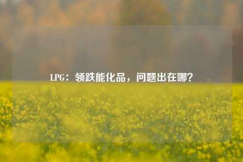 LPG：领跌能化品，问题出在哪？-第1张图片-比分网