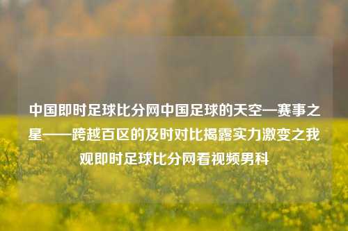 中国即时足球比分网中国足球的天空—赛事之星——跨越百区的及时对比揭露实力激变之我观即时足球比分网看视频男科-第1张图片-比分网