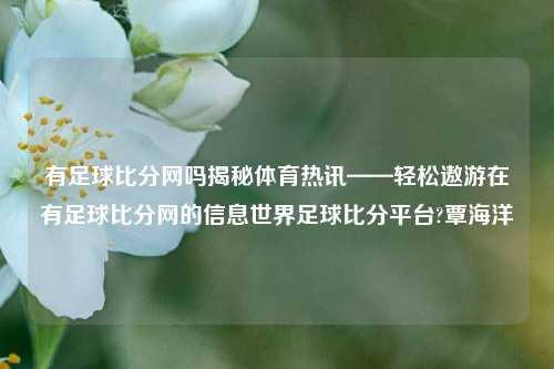 有足球比分网吗揭秘体育热讯——轻松遨游在有足球比分网的信息世界足球比分平台?覃海洋-第1张图片-比分网