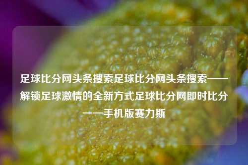 足球比分网头条搜索足球比分网头条搜索——解锁足球激情的全新方式足球比分网即时比分一一手机版赛力斯-第1张图片-比分网