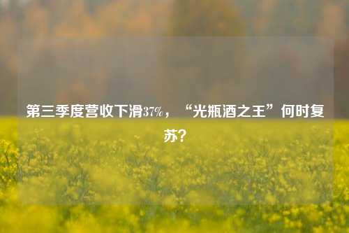 第三季度营收下滑37%，“光瓶酒之王”何时复苏？-第1张图片-比分网