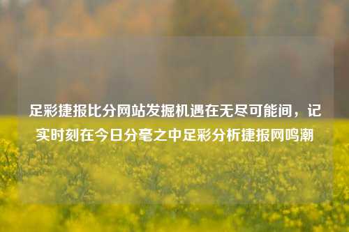 足彩捷报比分网站发掘机遇在无尽可能间，记实时刻在今日分毫之中足彩分析捷报网鸣潮-第1张图片-比分网